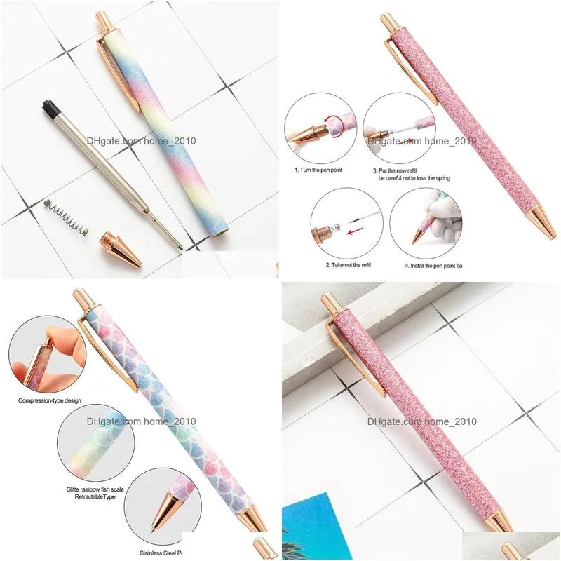 wholesale ballpoint pens 594f 2 kit cute glitter pin pen weeding tool precision needle air release vinyl retractable tint reusable