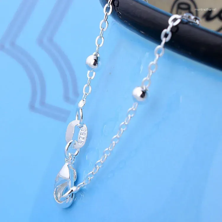 Chains Silver Plated Cross Linked Beads Chain Necklace Wholesale Jewelry Accessory For Women Length 16 18 20 22 24 26 28 30 Inch Oem