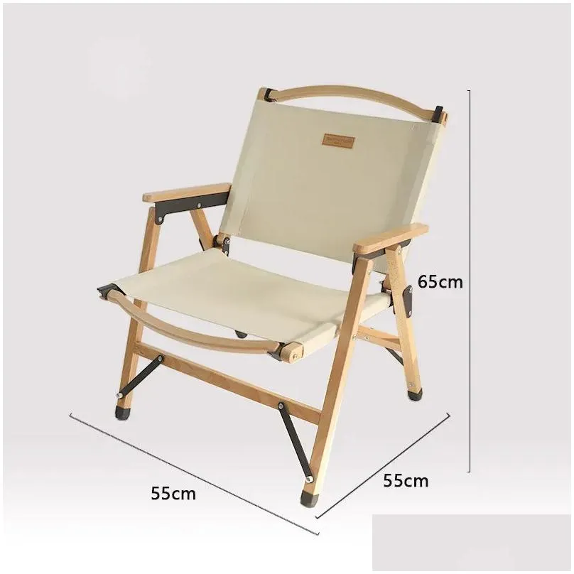 Furnishings Mountainhiker Outdoor Solid Wood Folding Chair Ultralight Portable Camping Picnic Chair Barbecue Selfdriving Beach Chair