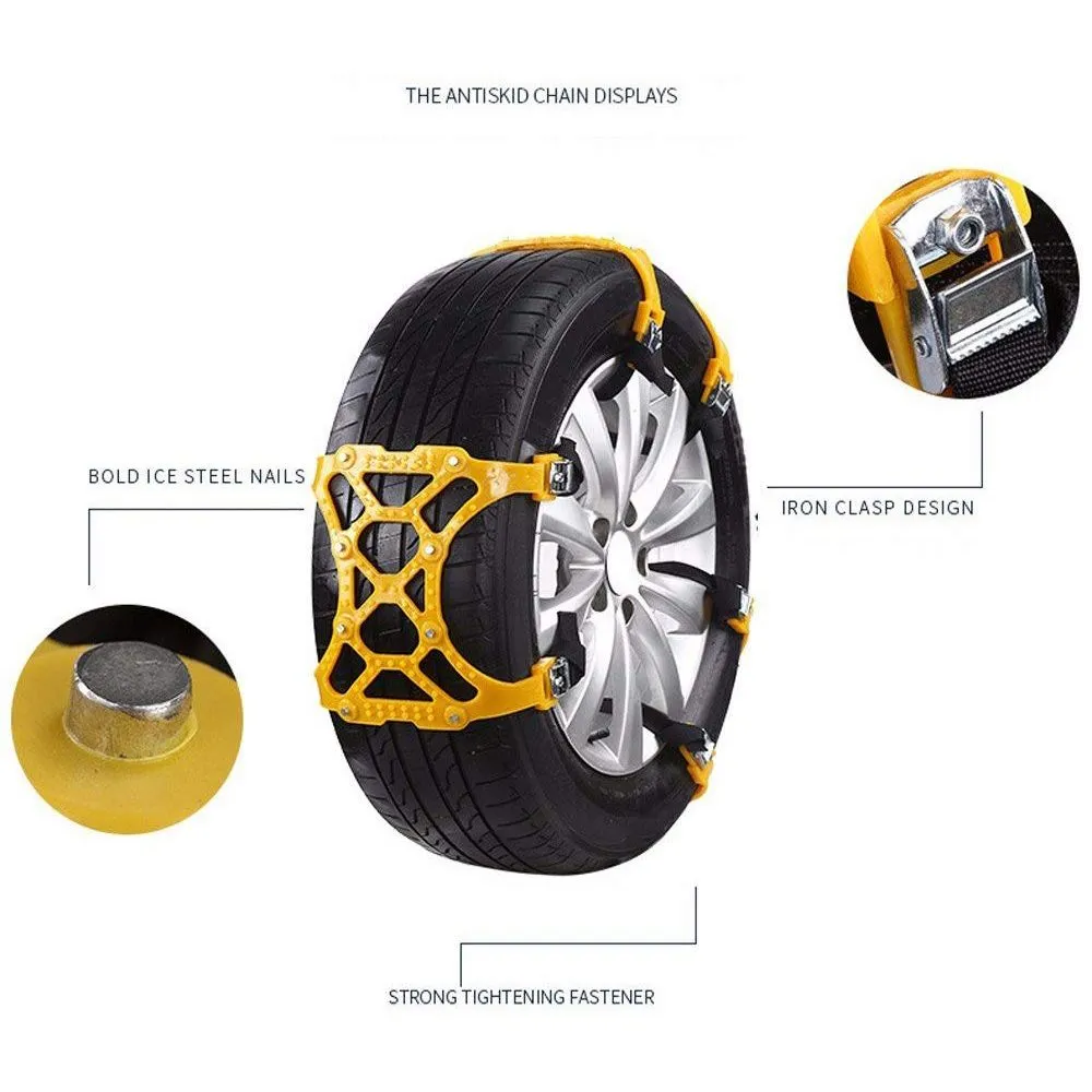 Car Tire Snow Chain Auto Truck Adjustable Winter Mud Anti Slip Anti-Skid Safty Emergency Security Tyre Wheel Chain Belt236b1892