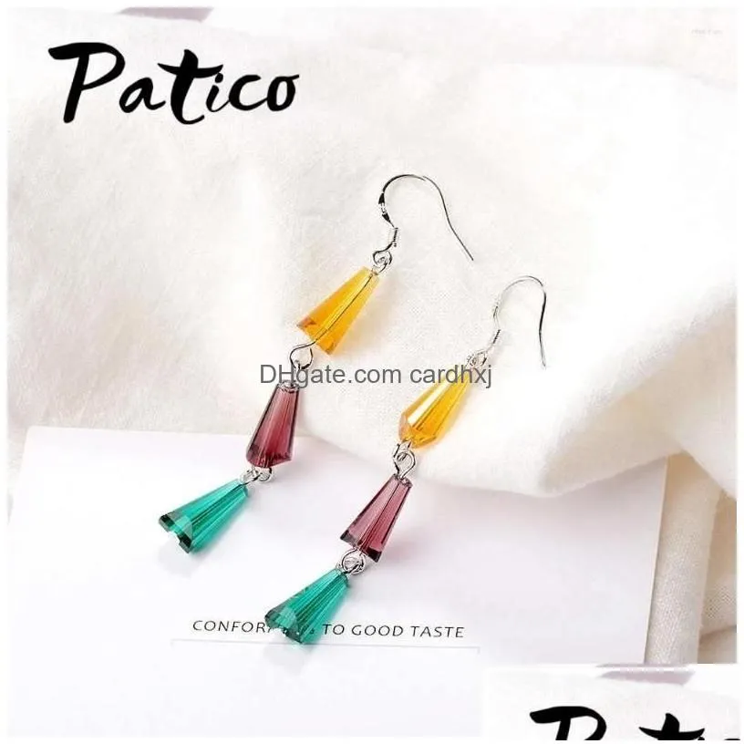 Dangle & Chandelier Earrings High-End Bohemia Style Jewelry Women Girls Ladies Enelgant Long Drop 925 Sterling Sier Needle Delivery Dh14Z