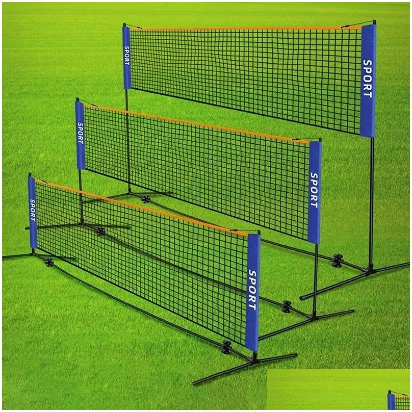 Portable Folding Standard Professional Badminton Net Indoor Outdoor Sports Volleyball Tennis Training Square y240318