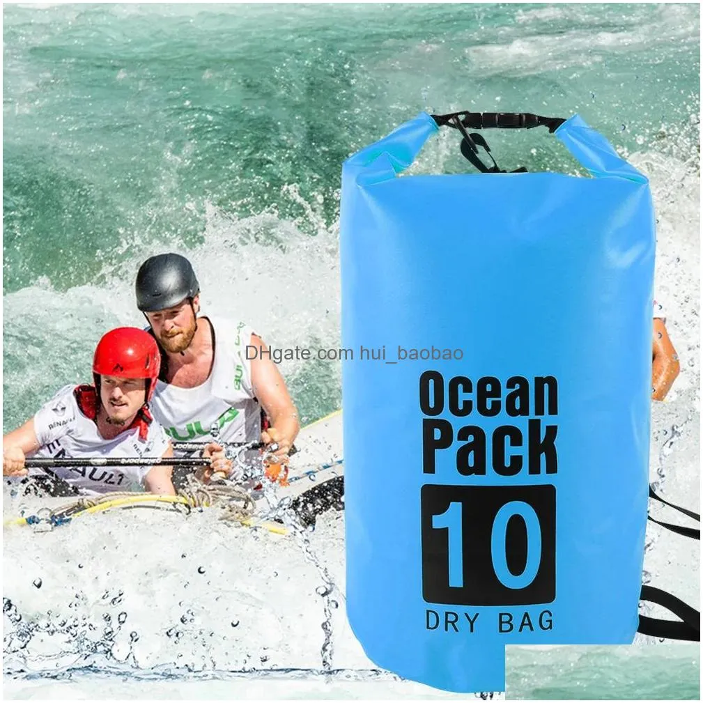10/15l drybag waterproof swimming bag dry sack waterproof dry bag for kayaking rafting boating fishing outdoor gear bags