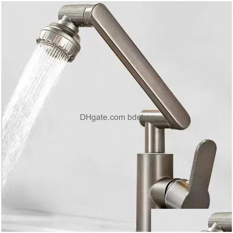 bathroom sink faucets 1080° swivel faucet mixer deck mounted splash proof water tap shower head aerators tapware for