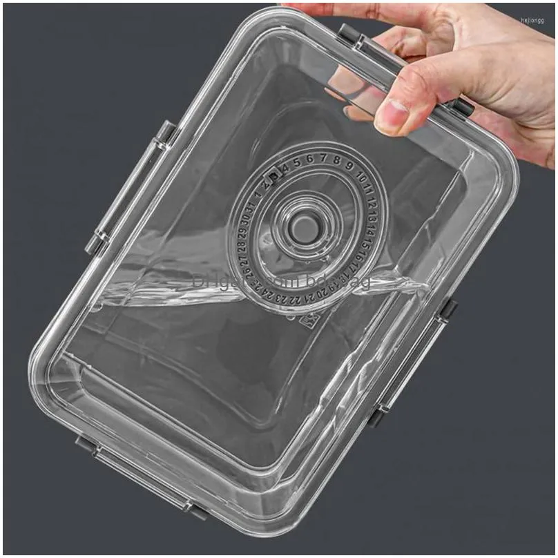 storage bottles food container transparent high capacity good sealing vacuum refrigerator -keeping box with lid household