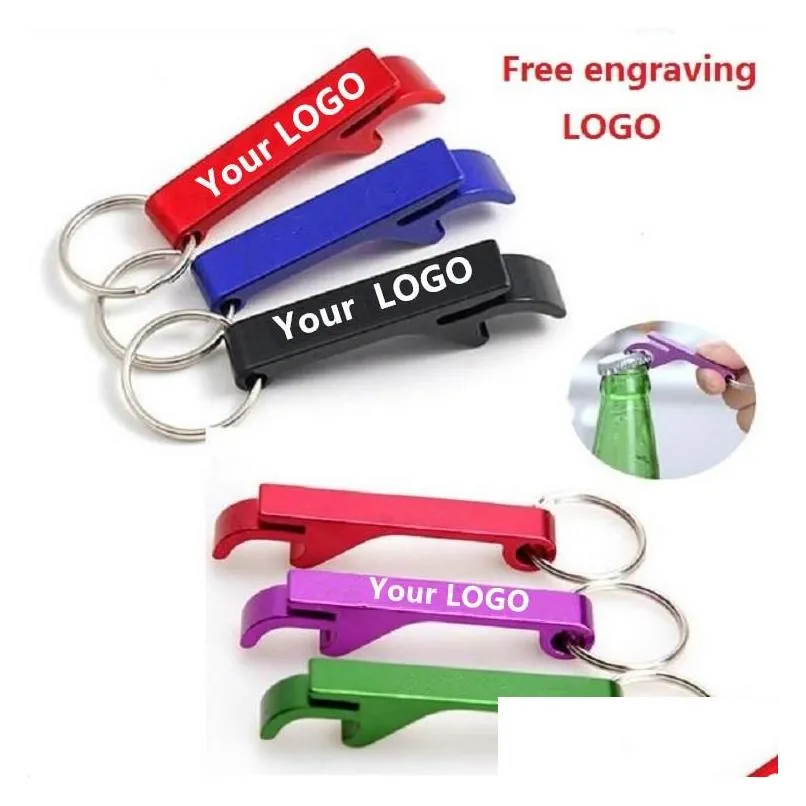 Kitchen Tools METAL ALUMINUM ALLOY KEYCHAIN KEY CHAIN RING WITH BEER BOTTLE OPENER CUSTOM PERSONALIZED,laser engraving for free