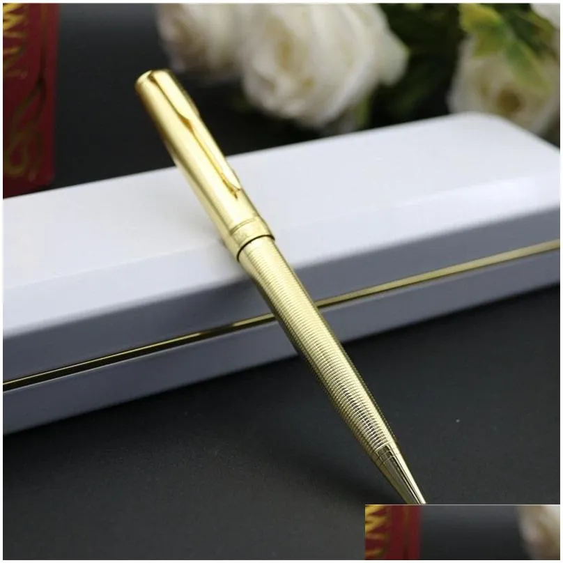 Ballpoint Pens Wholesale Stationery Office Supplies Material Escolar Pen School Parker Sonnet Sier Color Gold Clip Drop Delivery Busin Dh9I8