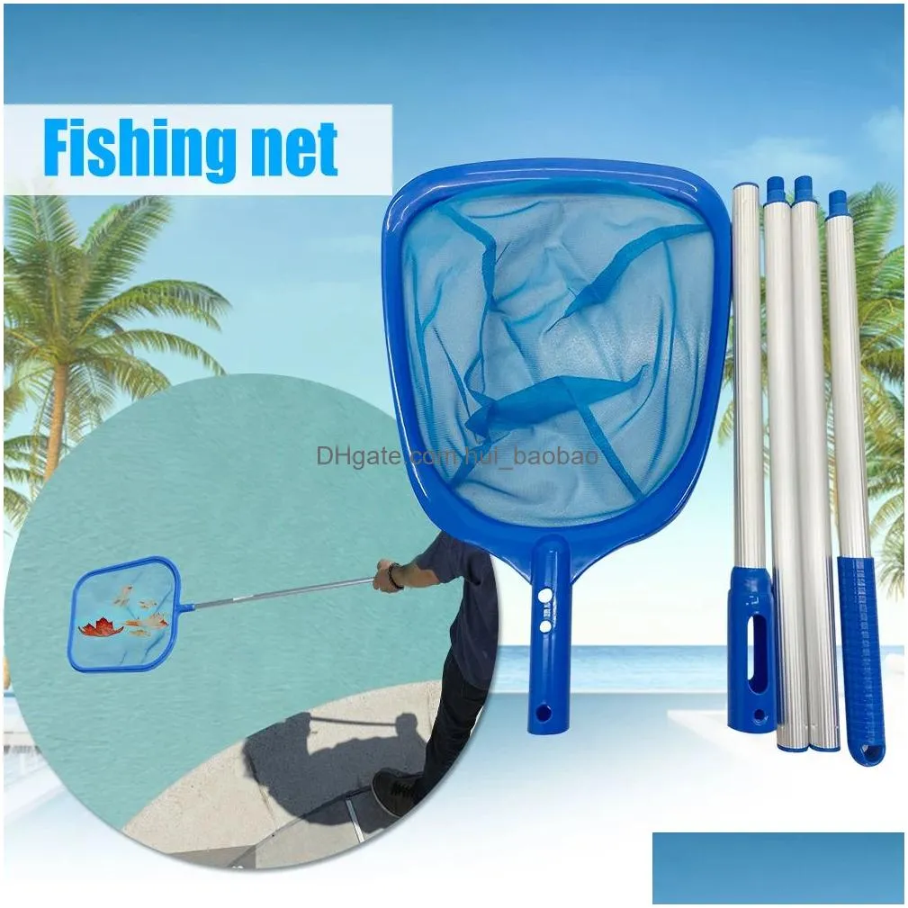 swimming pool sweeping net telescopic swimming pool cleaning net detachable lightweight multifunctional fishing tool accessories