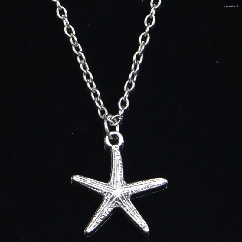 Chains 20pcs Fashion Necklace 20x18mm Starfish Pendants Short Long Women Men Colar Gift Jewelry Choker