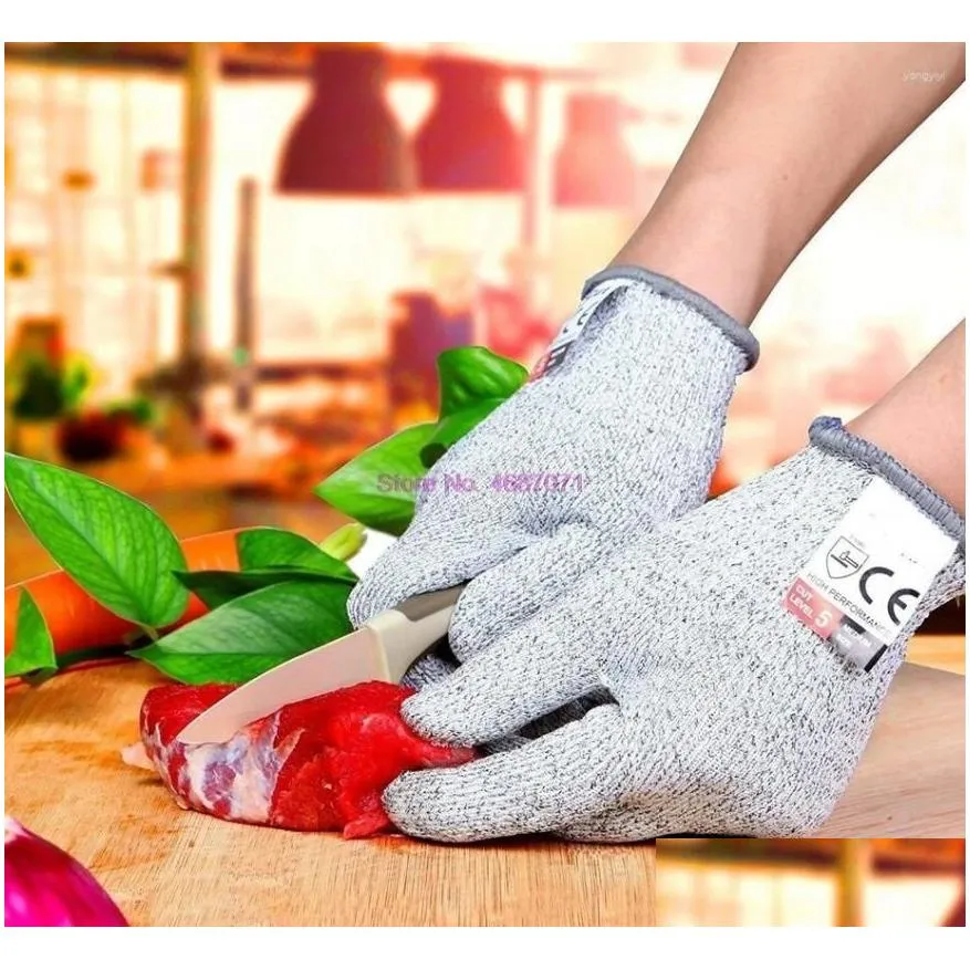 Cycling Gloves By DHL 500pair Woodworking Safety Cut Resistant Protective Kitchen Wire Anti Cutting