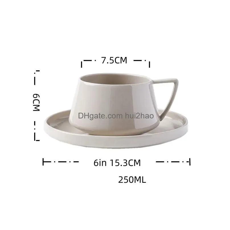 cups saucers 250ml modern exquisite coffee cup and saucer porcelain afternoon tea set vintage home party decor drinkware gift for