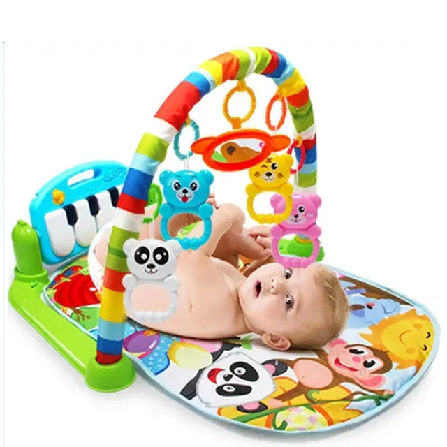 Baby Activity Gym Play Mat born 012 Months Developing Carpet Soft Rattles Musical Toys Rug For Toddler Babies Games 240226