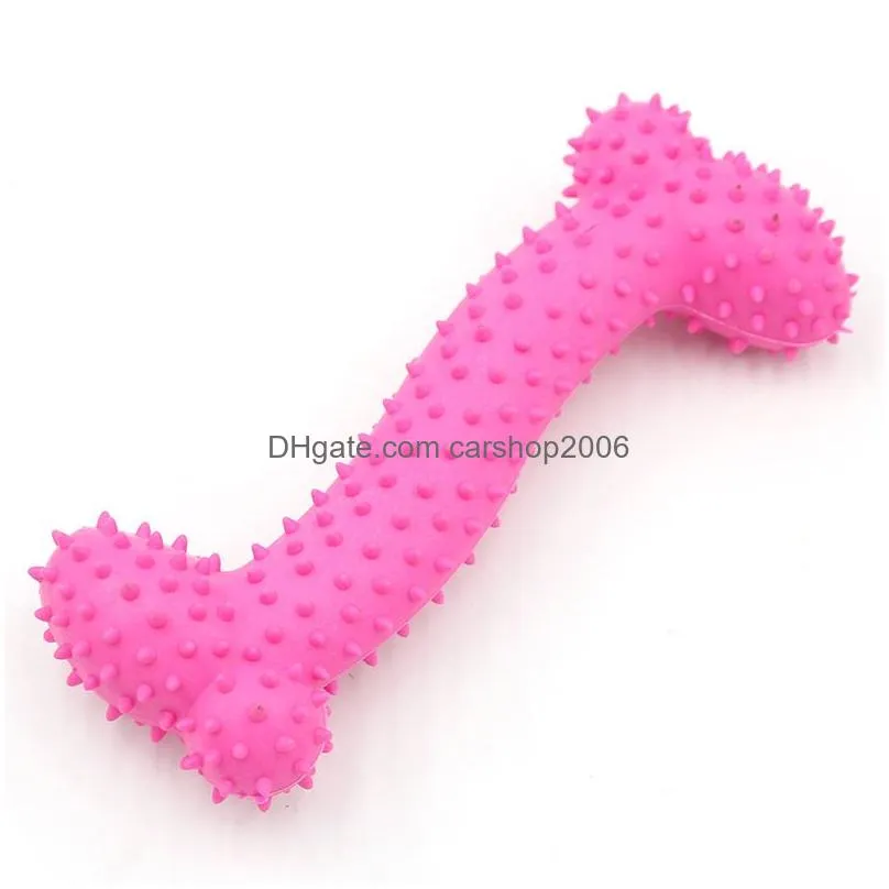 soft pet rubber dog toy rubber bone bite resistant pet toys dog chew molars teeth training odorless toys solid products for dogs