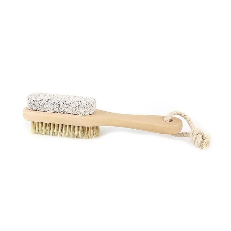 Bath Brushes, Sponges & Scrubbers Mane Bristles Clean Feet Brush Wooden Pumice Stone Feets Pedicure Callus Removal Foot Care Brushes D Dhpi0