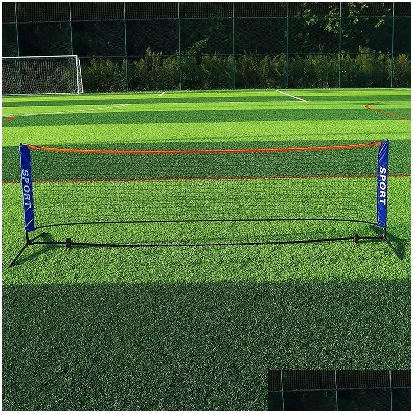 Portable Folding Standard Professional Badminton Net Indoor Outdoor Sports Volleyball Tennis Training Square y240318