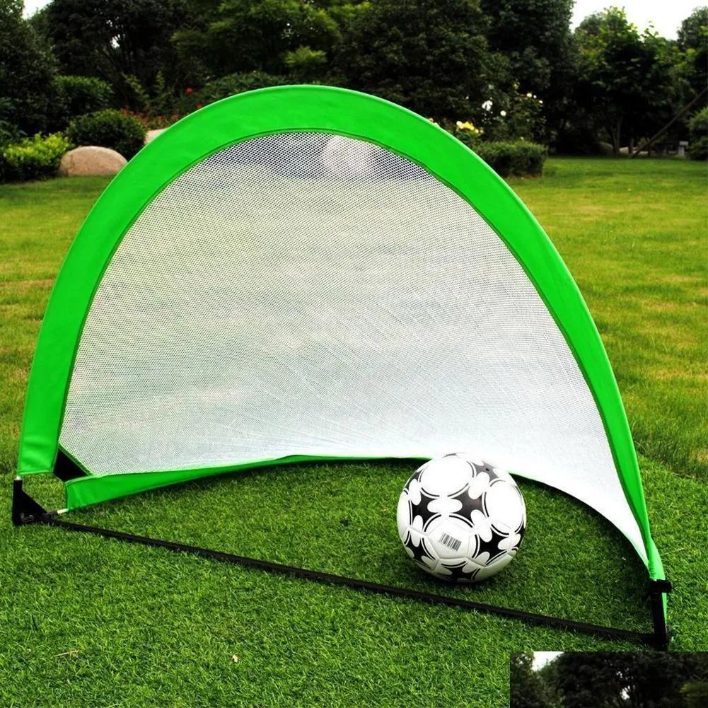 Other Sporting Goods 1PC Portable Soccer Football Goal Net Folding Training for Kids Children Indoor Outdoor Play Toy 230307