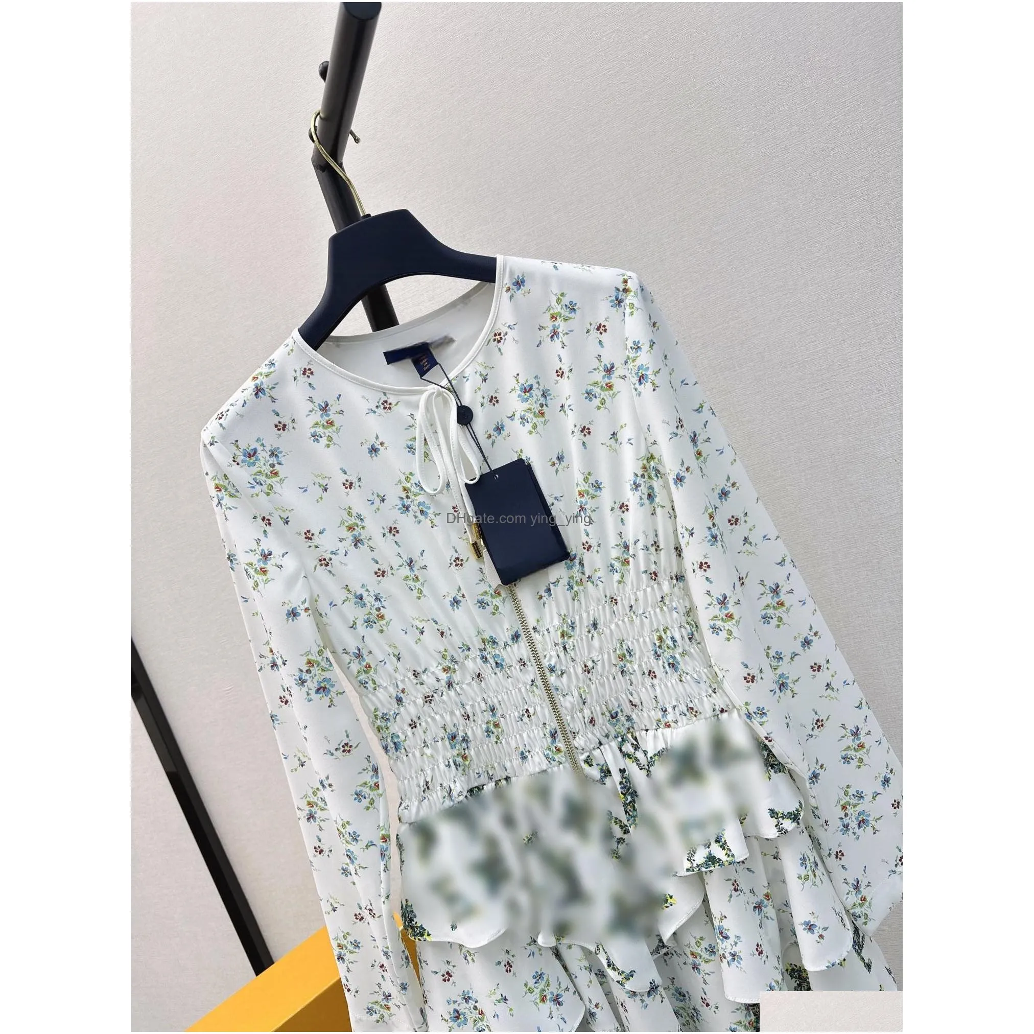 2024 early spring latest style sweet cake layer long sleeved dress