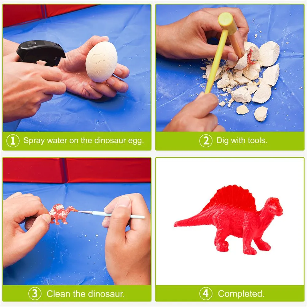 Science Discovery ROBOTIME 12 Unique Dinosaur Eggs Excavation Dig Kit Easter Egg Dino Toys STEM Projects for Kids 230606