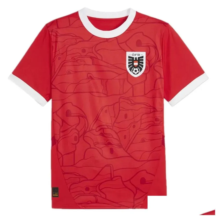 2024 Euro Soccer Jerseys Austria Home red Away White Football Shirt 24/25 men Sports Outdoors national team uniform