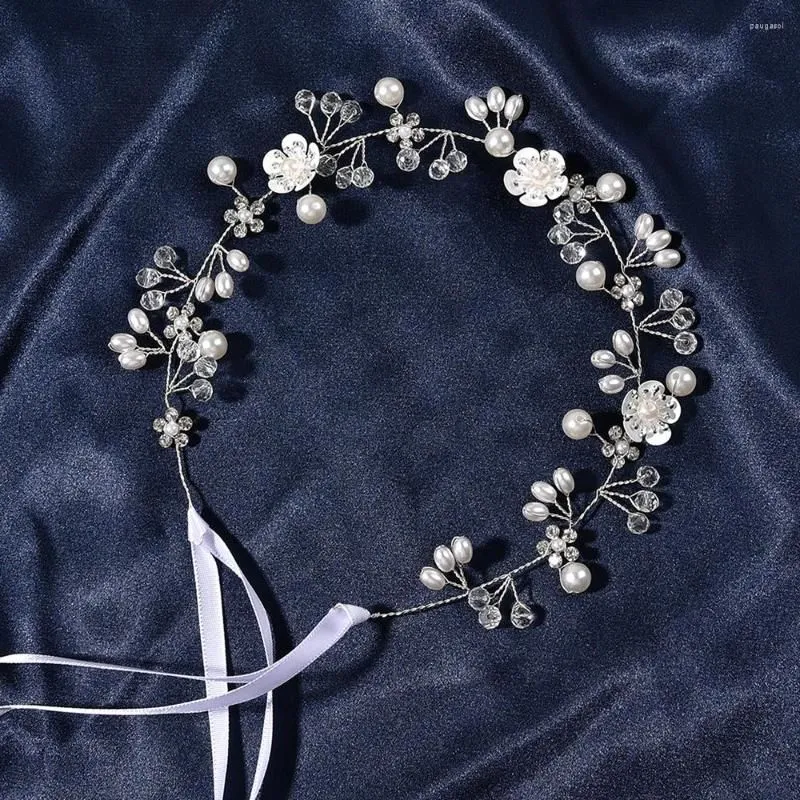 Hair Clips Casual Metal Headband With Rhinestone Nonslip Hypo-allergenic Flowers Headwear For Party Outfit Cloth Matching