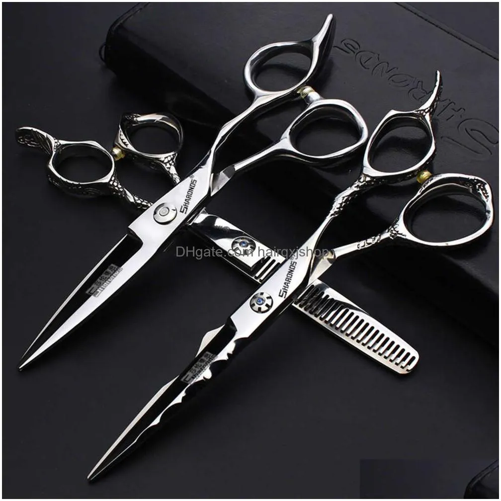 Hair Scissors Professional Hairstylist Haircut Set High-End 6-Inch Thin Clippers Traceless Teeth Scissors. Drop Delivery Products Care Dhwnr