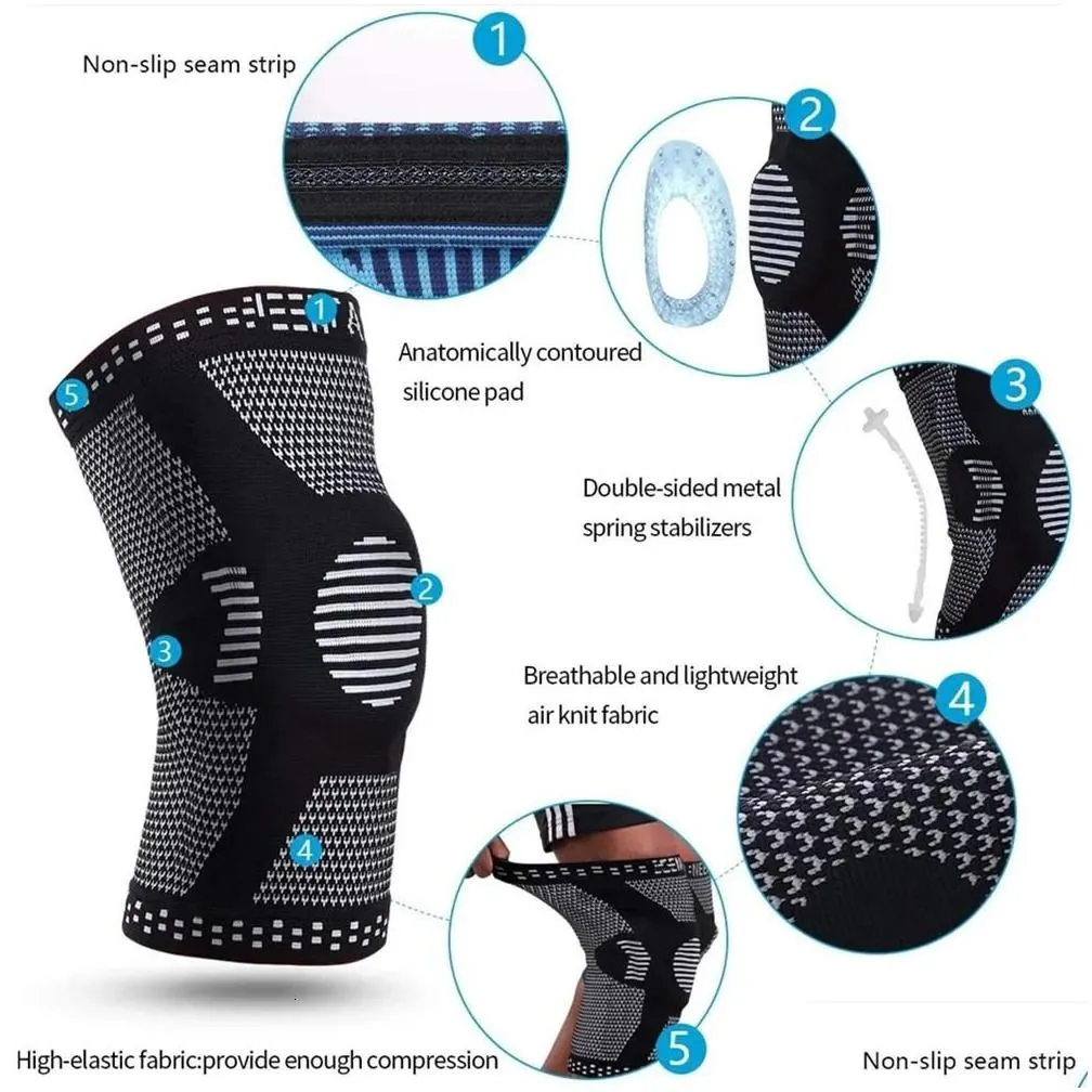 Elbow & Knee Pads Professional Compression Brace Support For Arthritis Relief Joint Pain Acl Mcl Meniscus Tear Post Surgery Drop Deliv Dhxoi