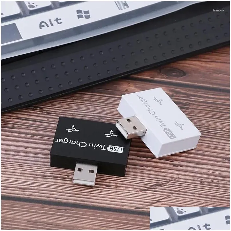 USB2.0 Splitter 1 Male To 2 Port Female USB Hub Adapter Converter For Phone Laptop PC Peripherals Computer Charging Accessories