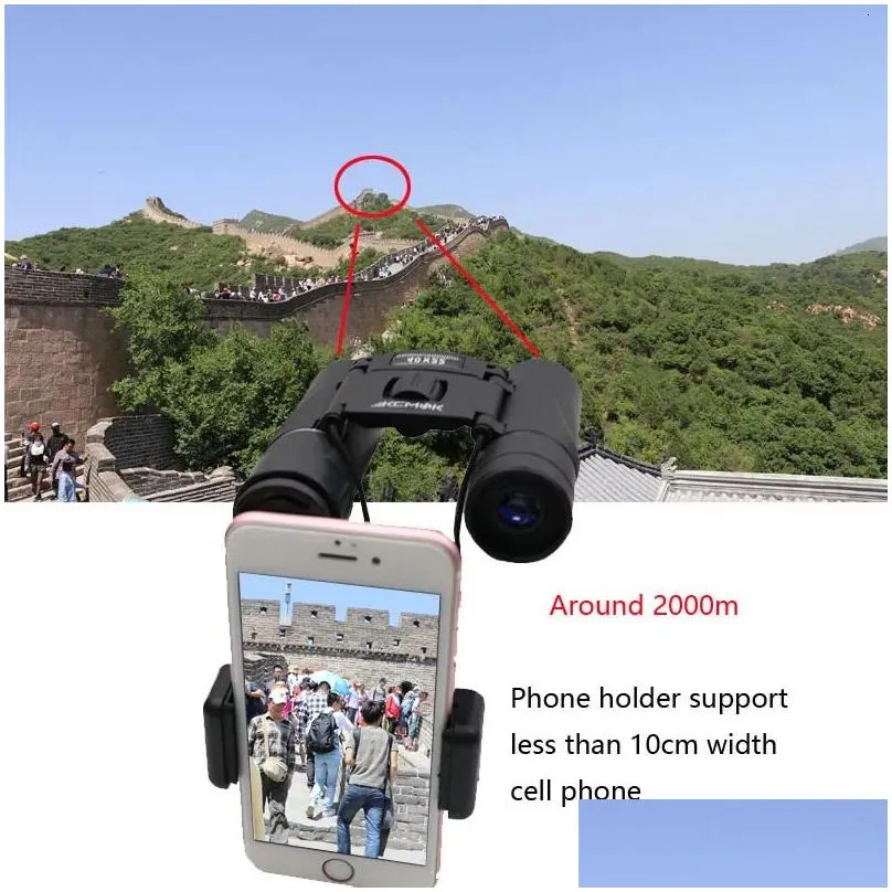 Telescope & Binoculars Binocars 800X25 Hd Powerf 5000M50000M Long Range Folding Mini Bak4 Fmc Optics For Hunting Outdoor Cam Sports 23 Dhnc9