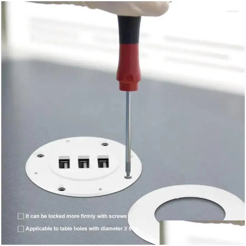 Ports Usb 2.0 Hub In-desk Mounting For Laptop Pc Computer 5cm Grommet Hole 150cm Date Transmission Charging