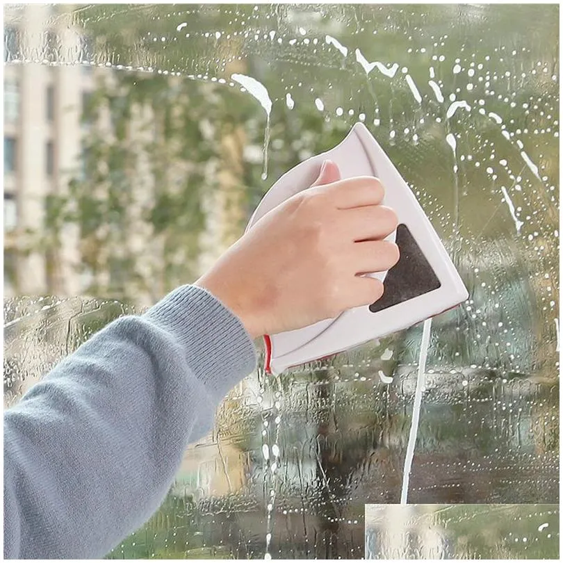 Other Home & Garden Magnetic Glass Cleaning Brush Window Tool Plastic Wiper Double Side Wipers Portable Household Cleaner Vt0318 Drop Dhssc