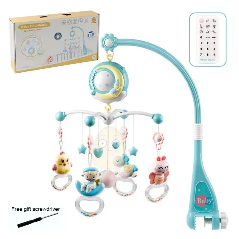 Baby Mobile Rattles Toys 012 Months For born Crib Bed Bell Toddler Carousel Cots Kids Musical Toy Gift 240226