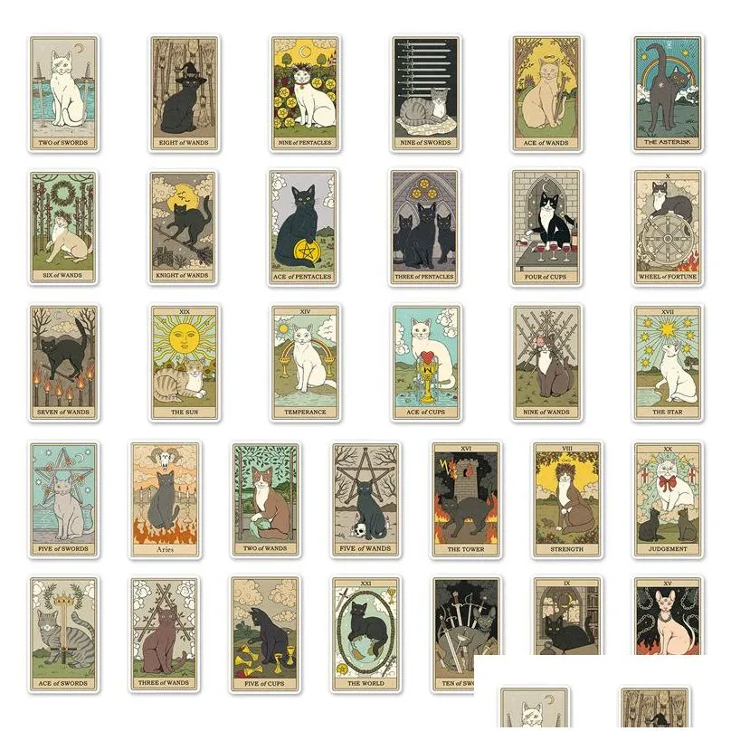 62PCS Tarot myth magic astrology divination graffiti Stickers for DIY Luggage Laptop Skateboard Motorcycle Bicycle Stickers TZ-TLP-535
