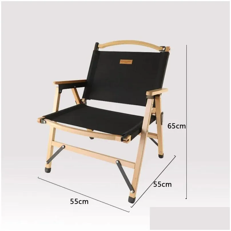 Furnishings Mountainhiker Outdoor Solid Wood Folding Chair Ultralight Portable Camping Picnic Chair Barbecue Selfdriving Beach Chair