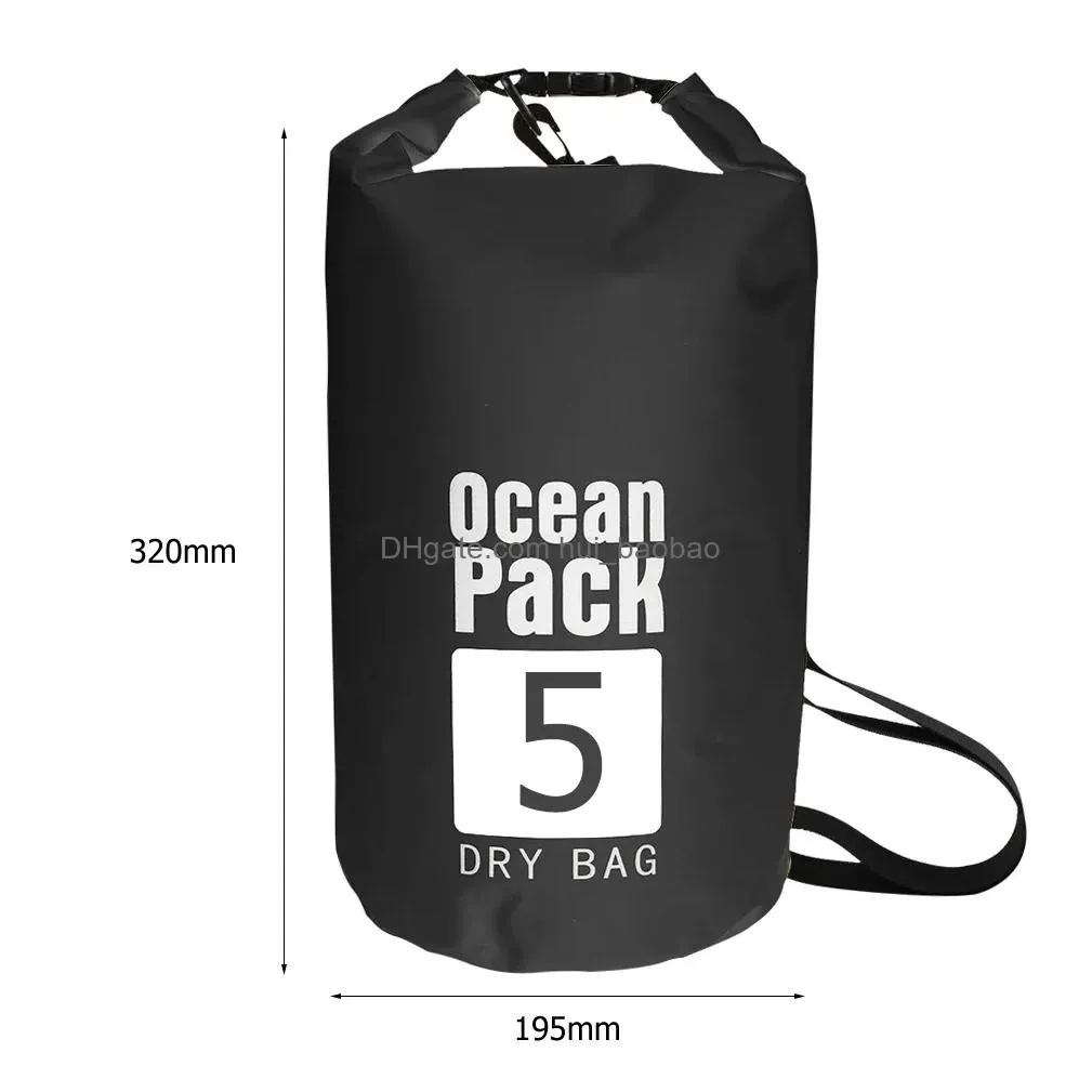 2/3/5l drybag waterproof swimming bag dry sack waterproof dry bag for kayaking rafting boating fishing outdoor gear bags
