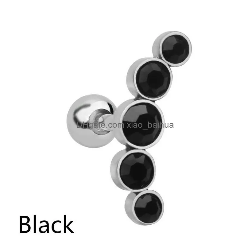 ear nail piercing stainless steel accessories ear nail earrings 7 colors