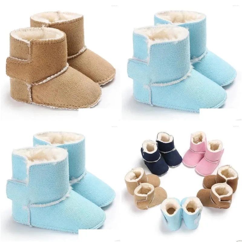 Boots Infant Baby Girls Boys Snow Winter Warm Soft Crib Shoes Anti-slip Prewalk Toddler Born Unisex