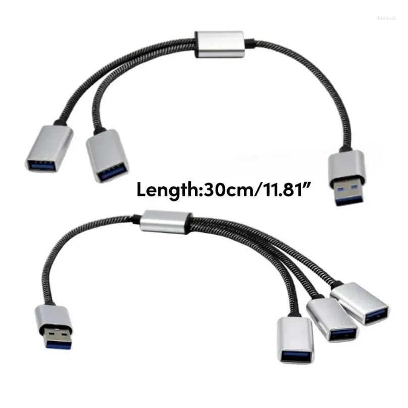 Hub To 3/2 USB 2.0 Port Multiple OTG Power Charging Cable Connector Adapter
