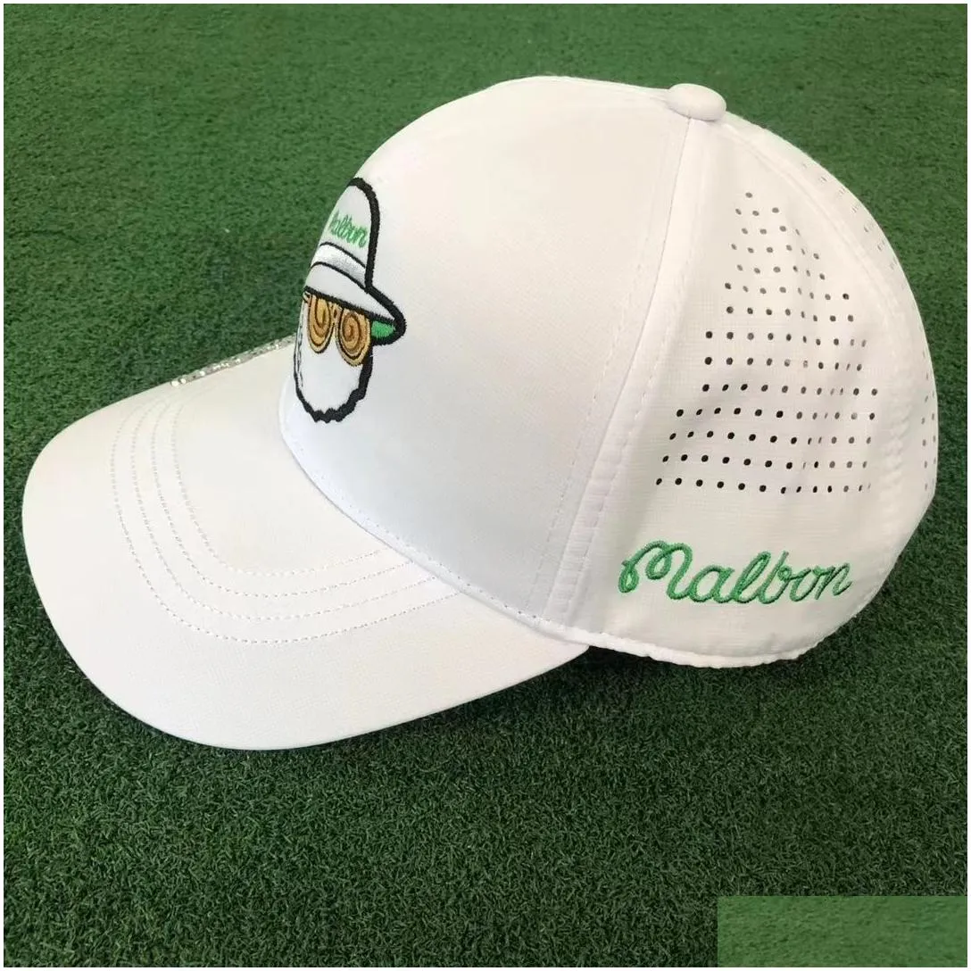 Snapbacks Golf Hat Mesh Back Adjustable Fit Cap With Clip Ball Markers 230603 Drop Delivery Dh1Rt