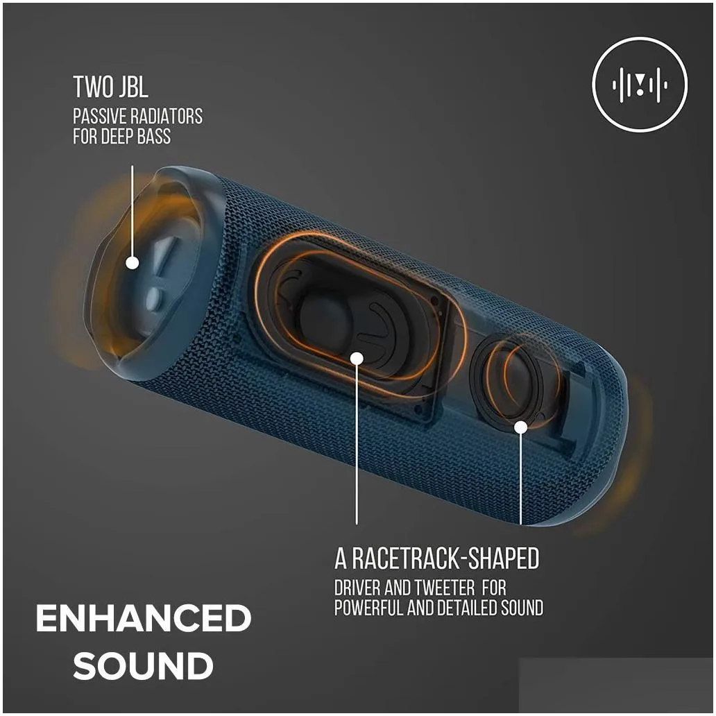 Flip 6 Portable Bluetooth Speaker, Powerful Sound and Deep Bass, IPX67 Waterproof+Dustproof Speakers