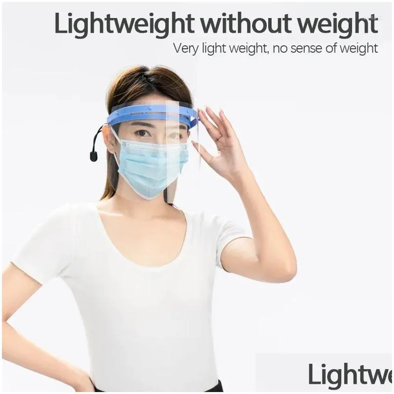 Cycling Caps 3PCS Kitchen Goggles Faceshield Transparent Face Shield Anti-Oil Onion Dust-Proof Protective Mask Reutilizable
