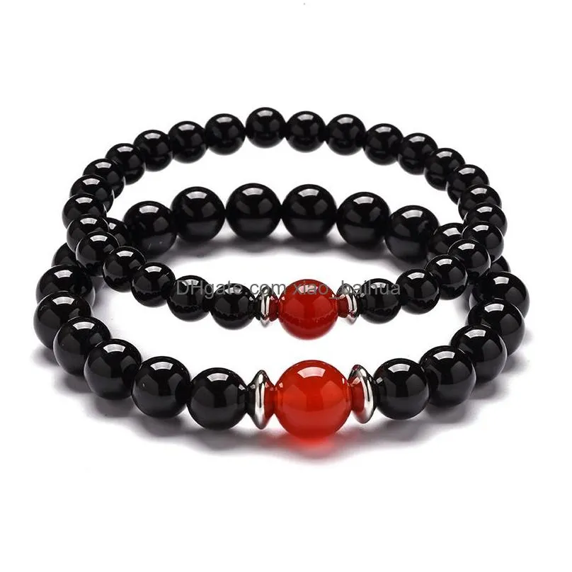 bijoux mode nouveau - net bijoux rouge pierre agate bracelet amoureux transfert perles cristal cette annees bracelets et bracelets