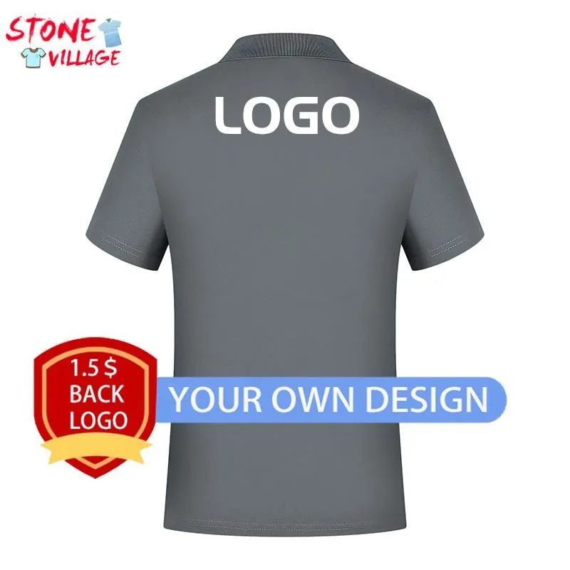 Men`s Polos Summer Men`s Shirts High-quality Custom Logo Solid Color Short Sleeve Lapel Top Professional Team Design Golf PrintMen`s