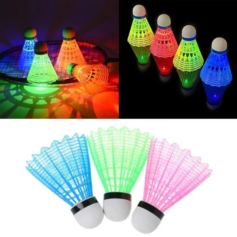 Badminton Shuttlecocks 4Pcs Nylon Led Indoor Outdoor Sport Training For Ball Game Tools Kit 240223 Drop Delivery Sports Outdoors Racqu