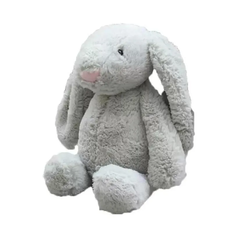 Plush Animals Easter Rabbit Bunny Ear Plush Toy Soft Stuffed Animal Doll Toys 30cm 40cm Cartoon dolls free Soothing toy HOT21
