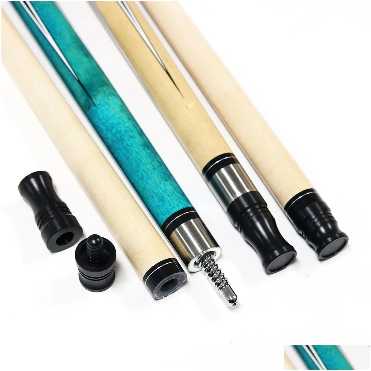 Premium Quality Fashion Canadian Maple Wood 2pc Nineball Pool Billiard Cue Stick 115MM 240321