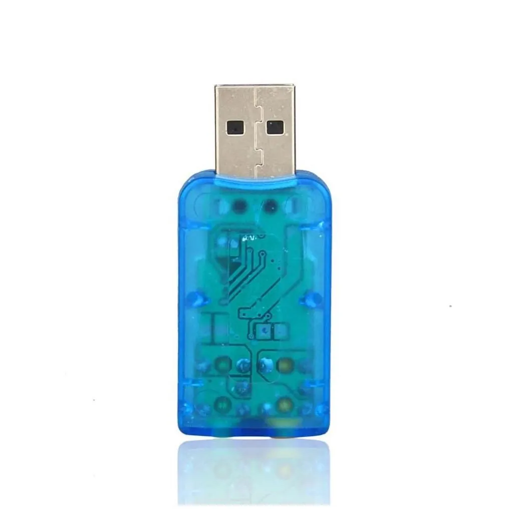 Sound Cards 10Pcslot Usb Card O 51 External Adapter Mic Speaker Interface For Laptop Pc Micro Data9056140 Drop Delivery Computers Netw