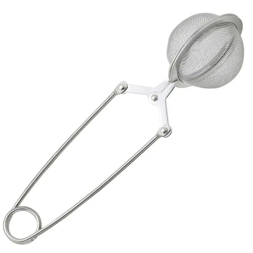 Top Quality Tea Infuser Stainless Steel Sphere Mesh Tea Strainer Coffee Herb Spice Filter Diffuser Handle Tea Ball