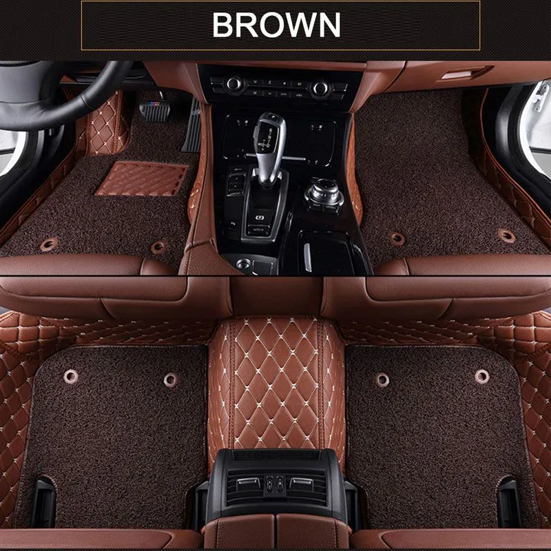 3D Car floor mats for bmw Z4 M2 M3 M4 M5 M6 X1 X3 X4 X5 X5M X6M 1 2 3 4 5 6 7 Series E53 E70 2 layers carpet car-styling
