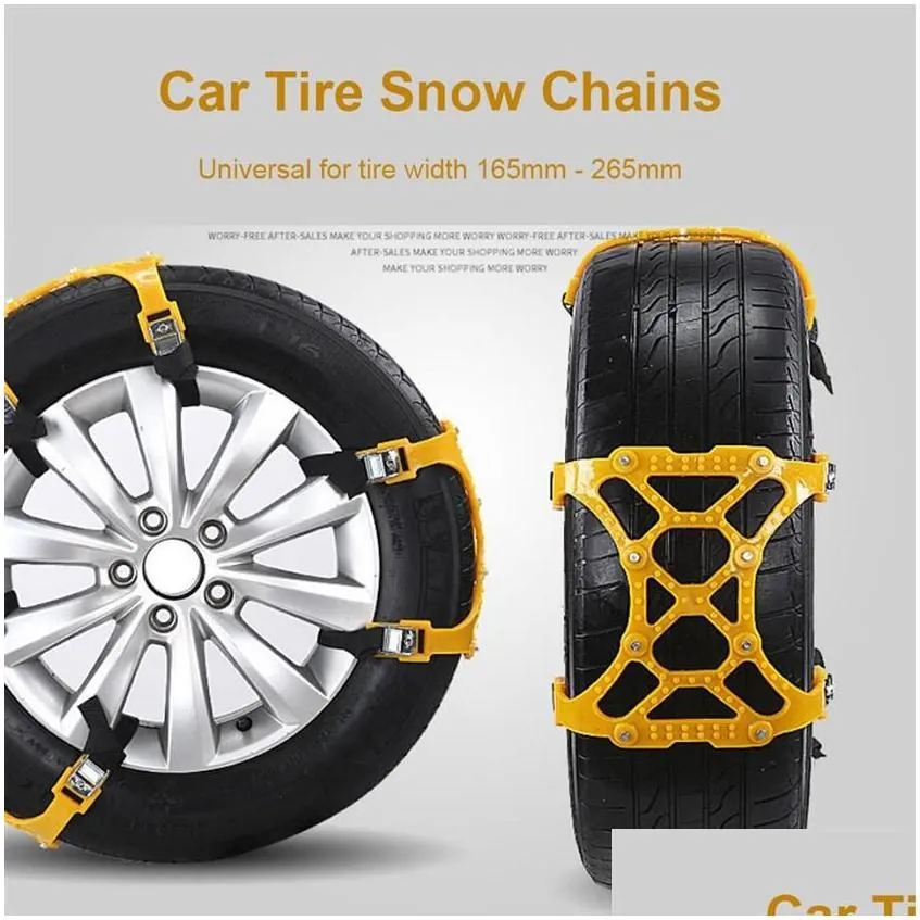 Travel Roadway Product Car Tire Snow Chain Truck Adjustable Winter Mud Anti Slip Anti-Skid Safty Emergency Security Tyre Wheel Belt236