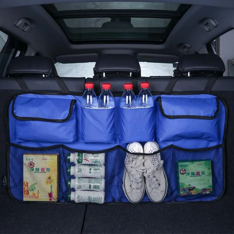 Car Organizer Rear Seat Back Storage Bag Multi Hanging Nets Pocket Trunk Auto Stowing Tidying Interior AccessoriesCar3482226